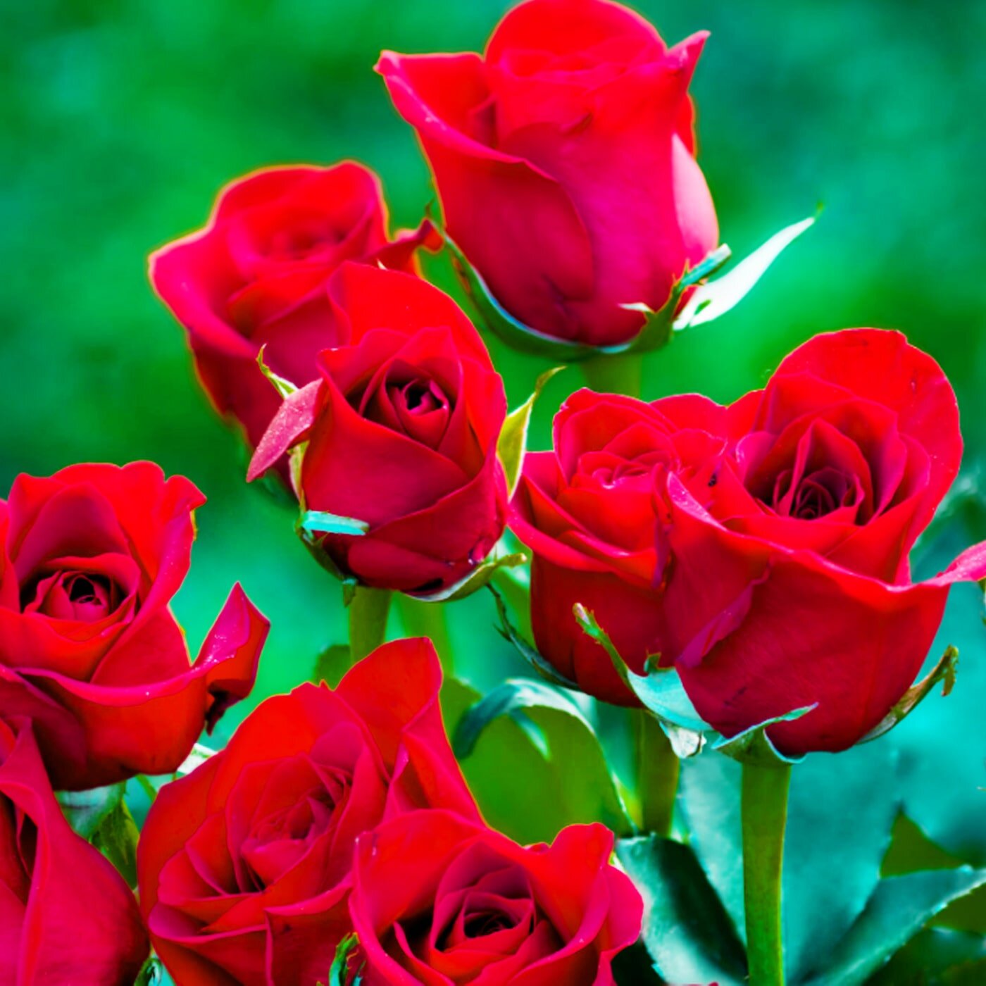 Роза мелкоцветковая (спрей) "Красная", 1 саженец
